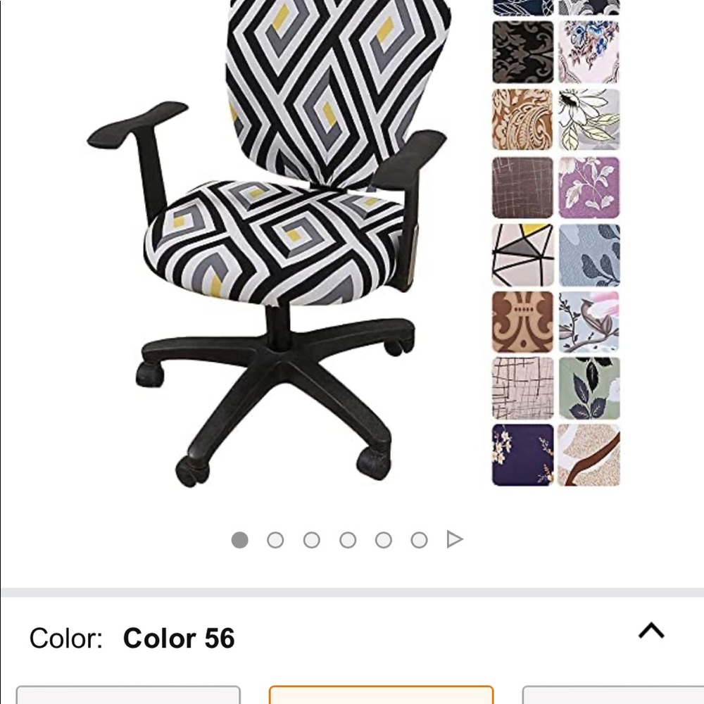 🐳Office Chair Covers (2 piece set, top & bottom) transform boring office chair